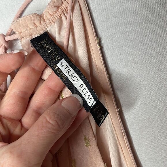 Plenty by Tracy Reece Light Pink and Gold Dress. Size XSP. - Picture 6 of 14